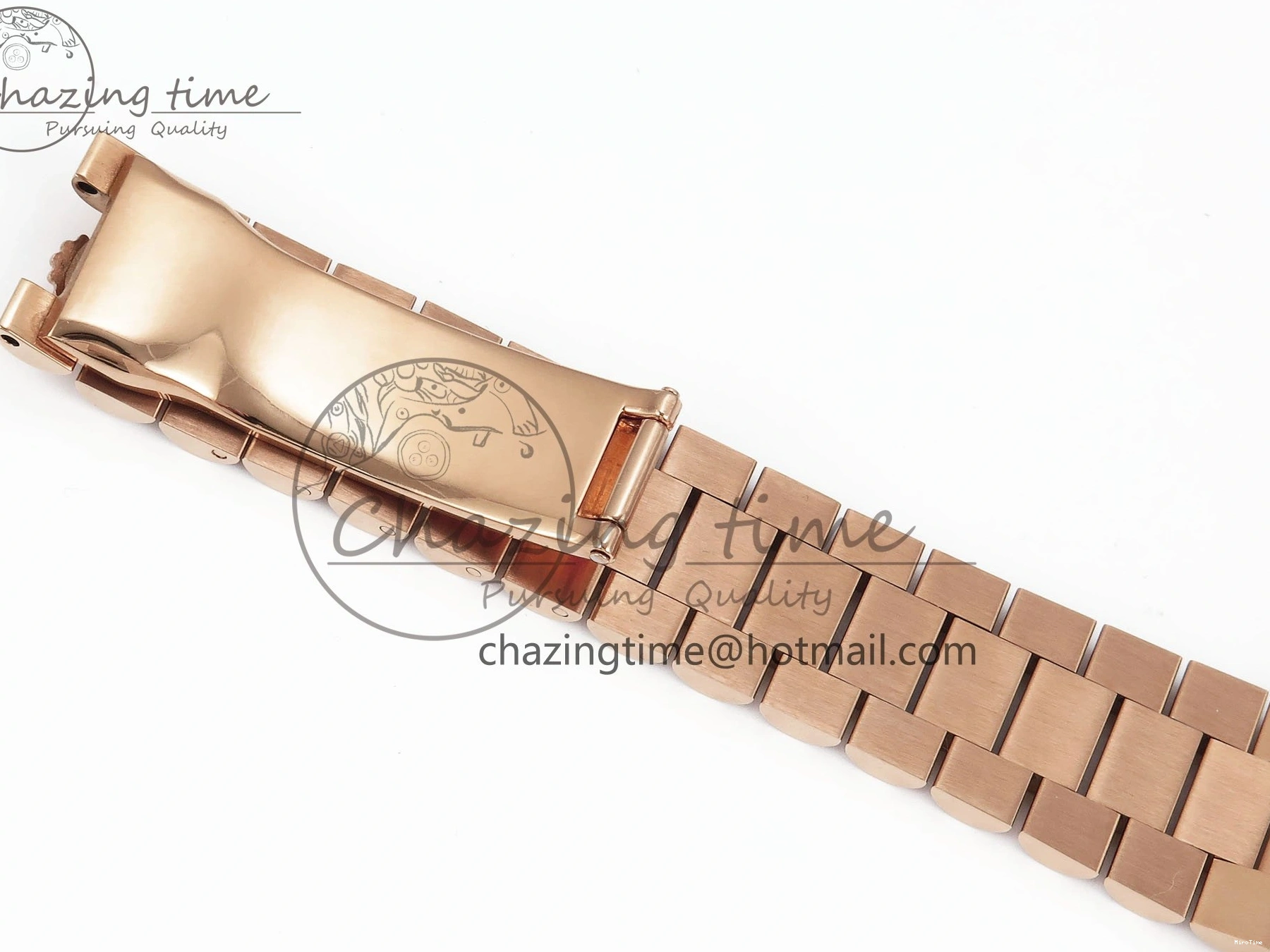 MiroTime 0209 OdorResistant Day Date 36 RG TWSF Best Edition White Diamonds Dial on RG Bracelet A 1610